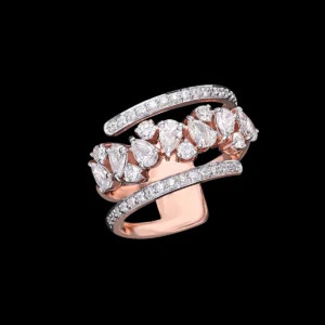 Majestic Pear Cluster Ring