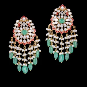 Celestial Emerald Cascade Earrings