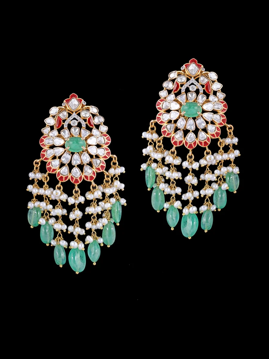 Celestial Emerald Cascade Earrings