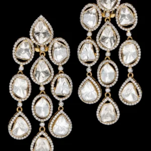 Imperial Waterfall Polki Earrings