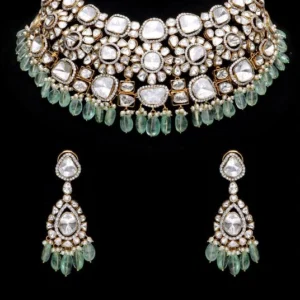 Sovereign Emerald Polki Necklace